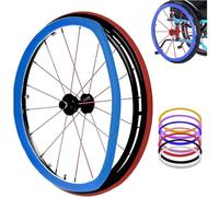 Copricerchio for sedia a rotelle, Coperchio for spinta manuale antiscivolo resistente all'usura, Ruota posteriore for sedia a rotelle, Copertura protettiva for anello di spinta (Color : Blue, Size :