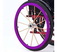 Copricerchio for sedia a rotelle - Copricerchio for spinta da 24 pollici, resistente all'usura for una migliore presa e comfort sulle maniglie della sedia a rotelle (Color : Purple, Size : 24in)