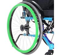 Copricerchio for sedia a rotelle, impugnature in silicone antiscivolo for trazione e protezione migliorate, ideali for una migliore presa dell'anello della mano(Green,22inch)