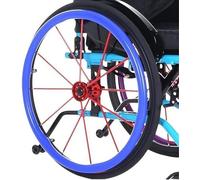 Copricerchio for sedia a rotelle, impugnature in silicone antiscivolo for trazione e protezione migliorate, ideali for una migliore presa dell'anello della mano(Blue,22inch)