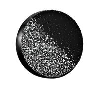 Copricerchio nero bianco glitterato 14-17 pollici ruota di scorta copertura adatta per Traile Rv Suv camion duro pneumatico copertura morbida