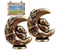 Copricerniera per porta - Mini coniglietto in da 2,8x2,1 cm, ornamento magnetico per cerniera a forma di animale, simpatico accento decorativo per mensole per armadietti, dettagli durevoli di m