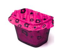Copricestino Anteriore Bici Fucsia con Fiori Neri in Nylon