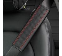 Copricintura Auto per Alfa Romeo Junior 2024 2025 | Imbottitura Cintura Sicurezza in Pelle Traforata, Protezioni Cinture Auto Traspirante Antisfregamento, Set da 2 Pezzi