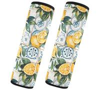 Copricintura di sicurezza blu bianco stile siciliano Set 2 copricintura universali per auto Proteggi collo e spalle