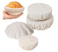 Copriciotole in Tessuto Riutilizzabili - (da 14,99 a 29,97 cm) 4 Pezzi Copriciotole Elastiche | Coperchi addensati per gli avanzi di pasta di pane, insalata di frutta | Cucina sostenibile e versatile