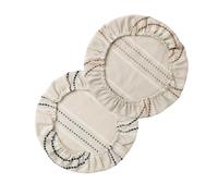 Copriciotole Riutilizzabili | 2 Pezzi in Lino per Lievito Madre e Fermentazione | Coperchi Elastici in Stoffa per Ciotole | Ciotole Cestini di Lievitazione Picnic Cucina
