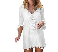 Copricostume Donna Mare, 2023 Estivo Elegante Copri Costume da Spiaggia Corto Spiaggia Protezione Solare Copri Costume Leggero e Morbido Moda Bikini Cover Up Sexy Pareo Curvy Nappe