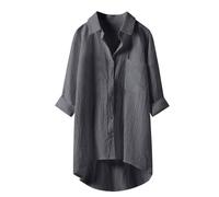 Copricostume Donna Mare Camicia Donna Camicia Camicetta Maglie Lunghe Sottogiacca Elegante Blusa Bianca Estiva Lino Oversize Maglia Copri Costume Camicioni Estivi Cotone Maniche Estivo Caftano