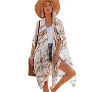 Copricostume Mare Lungo Donna Cover Up Kimono Cardigan Copri Costume da Spiaggia Boho Taglie Forti Bathing Suit Beach Chiffon Copribikini Floreale
