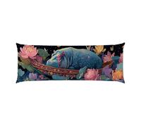 Copricuscini, Cuscino Corpo Extra Lungo 40x145cm, Lilio Ippocampo Cuscino per Dormire Laterale per Adulti, Supporto per Schiena e Gambe, Federa Velluto, Cuscini per il Corpo, Decor della casa d-819