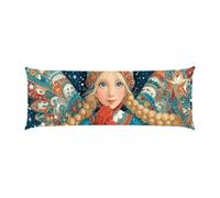 Copricuscini, Cuscino Corpo Extra Lungo 50x135cm, ragazza angelo Cuscino per Dormire Laterale per Adulti, Supporto per Schiena e Gambe, Federa Velluto, Cuscini per il Corpo, Decor della casa d-837
