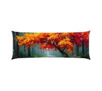 Copricuscini, Cuscino Corpo Extra Lungo 50x140cm, albero forestale Cuscino per Dormire Laterale per Adulti, Supporto per Schiena e Gambe, Federa Velluto, Cuscini per il Corpo, Decor della casa d-740
