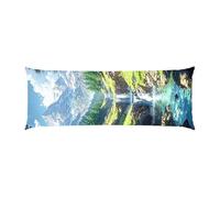 Copricuscini, Cuscino Corpo Extra Lungo 50x150cm, Acqua di montagna Cuscino per Dormire Laterale per Adulti, Supporto per Schiena e Gambe, Federa Velluto, Cuscini per il Corpo, Decor della casa d-765