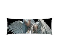 Copricuscini, Cuscino Corpo Extra Lungo 50x150cm, angelo Cuscino per Dormire Laterale per Adulti, Supporto per Schiena e Gambe, Federa Velluto, Cuscini per il Corpo Donna, Decor della casa Regalo d833