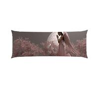 Copricuscini, Cuscino Corpo Extra Lungo 50x150cm, Angelo Luna Cuscino per Dormire Laterale per Adulti, Supporto per Schiena e Gambe, Federa Velluto, Cuscini per il Corpo Donna, Decor della casa d-993