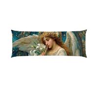 Copricuscini, Cuscino Corpo Extra Lungo 50x150cm, ragazza angelo Cuscino per Dormire Laterale per Adulti, Supporto per Schiena e Gambe, Federa Velluto, Cuscini per il Corpo, Decor della casa d-839