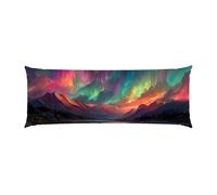 Copricuscini, Cuscino Corpo Extra Lungo 60x180cm, Luce del Nord Cuscino per Dormire Laterale per Adulti, Supporto per Schiena e Gambe, Federa Velluto, Cuscini per il Corpo Donna, Decor della casa d-38