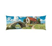 Copricuscini, Cuscino Corpo Extra Lungo 60x180cm, Ponte di pietra Cuscino per Dormire Laterale per Adulti, Supporto per Schiena e Gambe, Federa Velluto, Cuscini per il Corpo, Decor della casa d-868