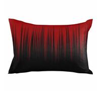 Copricuscini Dark Red Black Ombre Modern Abstract Art Striped Gradient Resistenti Federe Decorativo Protezione del Cuscino per Domestica Divano Viaggio 16"X24"