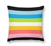 Copricuscini decorativi LGBT Pride Flag Queer Morbido Federa per cuscino da giardino in stile fattoria Federa per cuscini colorati