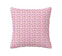 Copricuscini decorativi per uccelli, ripetitivi, tropicali con lunghe zampe, morbidi copricuscini per divano a doppia faccia, per cuscini, divano, soggiorno, arredamento per la casa, rosa, 16 x 16 pol