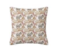 Copricuscini decorativi zebra, animali della savana astratti, morbidi copricuscini per divano a doppia faccia, per cuscini, divano, soggiorno, arredamento per la casa, verde marrone, 24 x 24 pollici