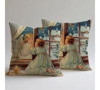 Copricuscini Divano 50×50 cm, Federe Velluto Cuscini per Divano Soggiorno, set 4 Cuscini da Esterno per Decorazioni Casa Cerniera Nascosta Stampa Doppia Faccia, Sedia Cucina, Angelo Tesoro C0F-6