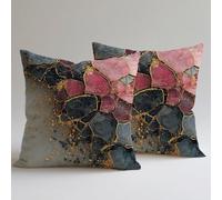 Copricuscini Divano 50×50 cm, Federe Velluto Cuscini per Divano Soggiorno, set 4 Cuscini da Esterno per Decorazioni Casa Cerniera Nascosta Stampa Doppia Faccia, Sedia Cucina, Nord Europa Rosa C0F-1270