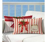 Copricuscini Divano 50x80 Set da 2 Rosa Arco, Cuscini da Esterno Impermeabili Lino, Federa Cuscino Rettangolari Doppia Faccia Stampa con Cerniera per Giardino Casa Decorazioni Room Decor, Cod402