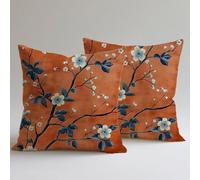 Copricuscini Divano 60×60 cm, Federe Lino Cuscini per Divano Soggiorno, set 4 Cuscini da Esterno per Decorazioni Casa Cerniera Nascosta Stampa Doppia Faccia, Sedia Cucina, Fiori Albero 1 C0F-1145