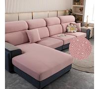 Copricuscini flessibili per divano, impermeabili ed elastici, varie dimensioni e opzioni di colore (chaise longue rosa x 160 200 cm), perfette per la protezione e lo stile del divano