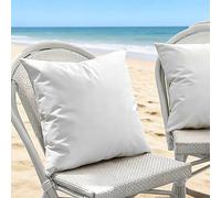 Copricuscini Impermeabili 50x80/40x70/50x70/80x80,Copri Cuscini Esterno Impermeabile Set da 2 Fodere in Poliestere Decorative Quadrato & Rettangolare per Divano/Cuscino(Bianco,70x70 cm Set of 2)