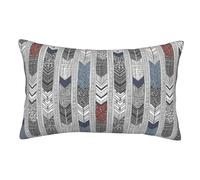 Copricuscini Southwestern Native American Feather Stripe Confortevoli Federe Cuscino Decorativo Protezione del Cuscino per Cucina Soggiorno Domestica 16"X24"