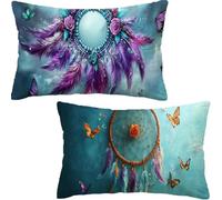 Copricuscino 40x60 Cacciatore sogni Set di 2,blu Federe Cuscini Divano,Copricuscino Impermeabile Federe Cuscino Letto,Morbido e Comodo Cuscino Velluto,Cuscini per Divano,Camera,Letto,Decorazioni Y-508