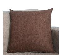 Copricuscino 40x70/50x50/50x80 2 Pezzi Copri Cuscini In Lino Con Bordo Decorativo Neutri Morbido Copricuscini Fodere Per Cuscino Lusso Stile Arredi Per Casa Divano(Marrone scuro,40cmx40cm Set Of 2)