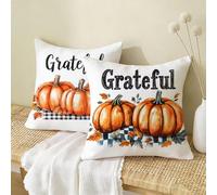 Copricuscino 50x50CM Bianco Set di 2,Autunno Federe Cuscini Divano Lino,Copricuscini Impermeabili,Federe Cuscino Morbido Traspiranti Adatto a Tutte le Stagioni per Soggiorno e Camera Letto Decor X-337