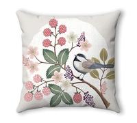 Copricuscino 60x60 Foglie Di Fiore Rosa Cuscini per Divano Riusabile Lino Respirante Lightweight e Resistente Federe Cuscini Divano Facile da Pulire Decorazione Casa