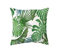 Copricuscino 60X60 Foglie Tropicali Federe Cuscini Divano,Cuscini In Lino Cusciniper Divani,Tessuto Morbido Anallergico Antiacaro Decorazioni Camera Da Letto,Cuscini Divano