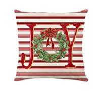 Copricuscino 60x60 Foglie Verde Di Natale Copri Cuscini per Divano Traspirabile Comodità Lino Facile da Pulire Federe Cuscini Divano per Soggiorno Balcone Decorazione