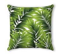 Copricuscino 60x60 Foglie Verdi Cuscini per Divano Riusabile Lino Respirante Lightweight e Resistente Federe Cuscini Divano Facile da Pulire Decorazione Casa