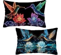 Copricuscino 70 x 90 cm uccello Set di 2,nero Federe Cuscini Divano,Copricuscino Impermeabile Federe Cuscino Letto,Morbido e Comodo Cuscino Velluto,Cuscini per Divano,Camera,Letto,Decorazioni Y-582