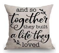 Copricuscino And So Together They Built A Life Morbide Federe Cuscino Lavabili Federa da Cuscino per Adulti Domestica Sedia 45X45Cm