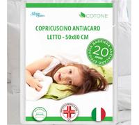 Copricuscino Antiacaro - Federa Cuscino Letto Cotone 50X80Cm - Dispositivo Medic