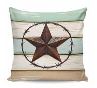 Copricuscino Beige Sage Green Texas Star Vintage Stars Wooden Cerniera Federe Morbide Protezione del Cuscino per Sedia Adulti Viaggio