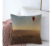 Copricuscino Decorativo Custodia Mongolfiere Cielo Vulcanico Volando Sopra La Collina Della Cappadocia Libertà Nevsehir Parchi Cuscino Quadrato Per Esterni Cuscini Cuscini Divano Panca Divano
