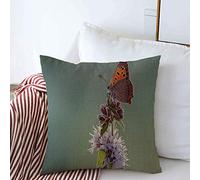 Copricuscino Decorativo Federa Lycaena Virgaureae Farfalla Sulla Foresta Fiore Nel Prato Verde Ala Nero Animali Fauna Selvatica Cuscini Quadrati Cuscini Cuscini Divano Panca Divano 18x18 Poll