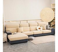 Copricuscino flessibile impermeabile ed elastico, diverse dimensioni, multicolore (beige chaise longue 160 190 cm) per protezione e stile del divano