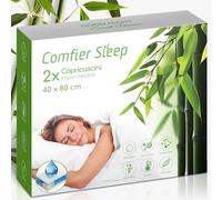 Copricuscino Impermeabile 40x80 - Copri Cuscino Letto Antiacaro Tre Strati con Zip - 2 Pezzi Copricuscini - Coprifedere Cuscini Letto Traspiranti