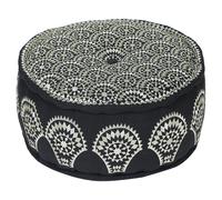 Copricuscino Kissenbezug Cuscino Cotone Marocchino BOHO Deko Ø50cm NERO BIANCO